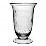 Jasmine Flower Vase 9 1/4\ Color 	Clear
Dimensions 	Height: 9¼\ / 235mm | Rim Diameter: 6½\ / 168mm | Base Diameter: 5\ | 126mm
Material 	Handmade Glass
Pattern 	Jasmine
